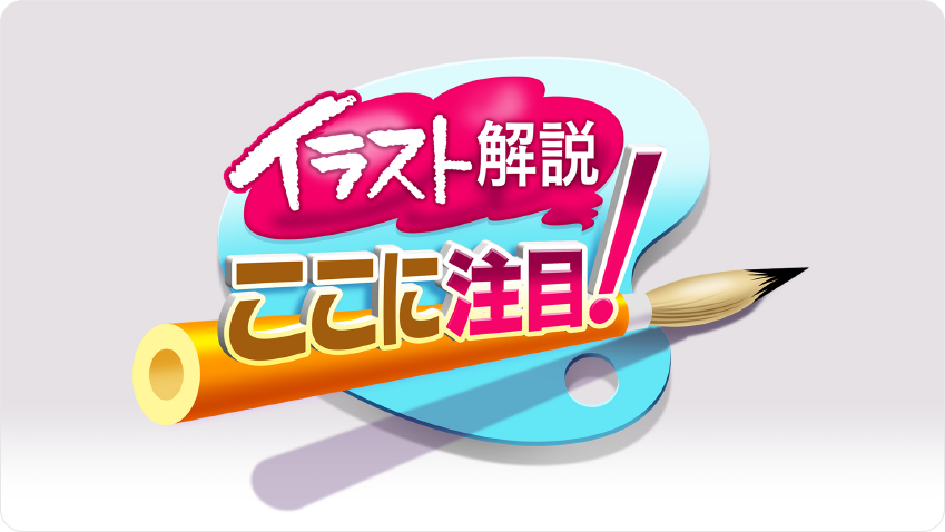 「おはよう日本 ここに注目！」番組用フリップ